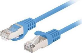 LANBERG Cat.6 FTP patch cord, 0.25m, blue, 10-pack
