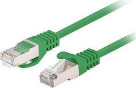 LANBERG CAT.6 FTP green patch cords, 0.5M, 10-pack