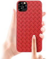 Devia Woven Pattern Design Soft Case for iPhone 11 Pro, Red