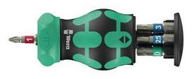 WERA Bicycle Set 5, 2025, bit set black/green, 7-piece, 1/4", with ratchet