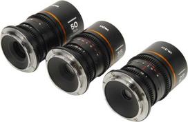 Laowa Nanomorph S35 Prime 3-Lens Bundle (27mm, 35mm, 50mm) (Amber) - L Mount