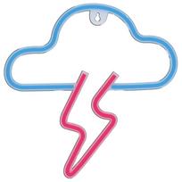Manta SNL71BL Style Neon Lights CLOUD WITH LIGHTNING Blue-Pin