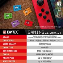 Emtec MicroSD 1TB UHS-I U3 V30 A2 Crimson Gaming