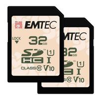 Emtec 32GB SD card, UHS-I U1 V10, outdoor, 2 pack