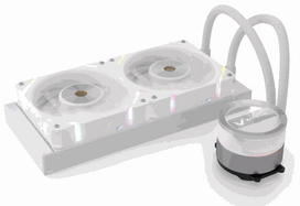 VALKYRIE Dragonfang 240 120mm ARGB Liquid Cooler VK-AIODR240W, white
