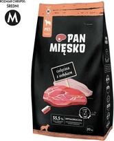 PAN MIĘSKO Pan Mięsko Dry Food for Dogs, Veal and Turkey Crunchy, Size M, 20kg