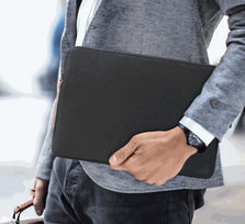 Tech-Protect Fleece laptop bag, 13-14 inch, black