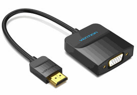 Vention 0.15m Black HDMI to VGA Adapter