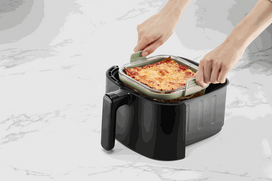 Lékué Square glass air fryer dish - transparent