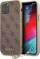 GUESS 4G Charms Case for iPhone 12/12 Pro in Brown
