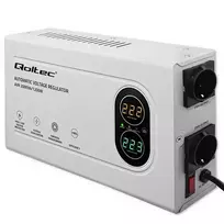 Qoltec Automatic Voltage Stabilizer AVR 2000VA | 1200W | Compact | Toroidal transformer