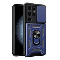 Hibridinė Armor Camshield dėklas Samsung Galaxy S24 Ultra su kamerų dangteliu - mėlynas