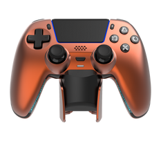 Belaidis metaliniais dažais dažytas PS5 valdiklis DELTACO GAMING su įkrovimo stotele / 4222474 / GAM-199-ORANGECOPPER|GAM-199-ORANGECOPPER
