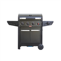 Barbecook Gas Barbecue Luca 412 with Cabinet and Sideburner, 145.4 x 60.3 x 112.3 cm | BC-GAS-3100|BC-GAS-3100