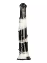 Big Jumpy Dildo Black/White 40 cm