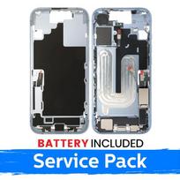 Apple iPhone 17 vidurinio rėmo korpusas + baterija / Miglos mėlyna / (Aptarnavimo pakuotė)