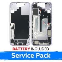 Apple iPhone 17 vidurinio rėmo korpusas + baterija / Levandų / (Aptarnavimo pakuotė)