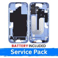 Apple iPhone 16 vidurinio rėmo korpusas + baterija / Ultramarine / (Aptarnavimo pakuotė)