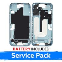 Apple iPhone 16 vidurinio rėmo korpusas + baterija / Žalsva / (Aptarnavimo pakuotė)