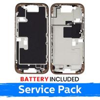 Apple iPhone 16 Pro vidurinio rėmo korpusas + baterija / Dykumos titanas / (Aptarnavimo pakuotė)