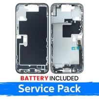 Apple iPhone 16 Pro Max vidurinio rėmo korpusas + baterija / Natūralus titanas / (Aptarnavimo pakuotė)