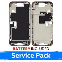 Apple iPhone 16 Pro Max vidurinio rėmo korpusas + baterija / Dykumos titanas / (Aptarnavimo pakuotė)