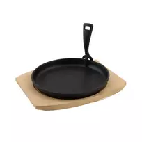 Ketaus grilio keptuvė su bambukiniu padėkliuku Barbecook BC-ACC-7420