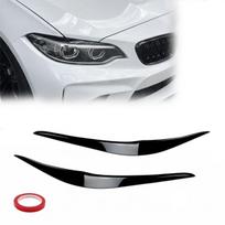 Priekinių Žibintų Apdaila, komplektas skirtas BMW F22 / F23 / F87, juodas blizgus