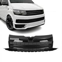 Priekinės Grotelės be ženkliuko skirtos VW Transporter T6 (15-19), juodos blizgios