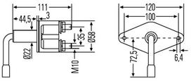 HELLA Pagrindinis jungiklis, akumuliatorius 6EK 001 559-001