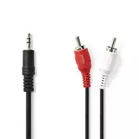 Laidas NEDIS 2xRCA - 3.5mm stereo, 1.5m CAGL22200BK15