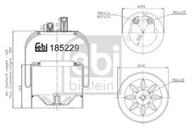 FEBI BILSTEIN Pneumatinės pakabos pagalvė 185229