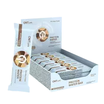 Baltyminiai vafliai QNT, Protein 32%, belgiško šokolado skonio, 35 g x 12 vnt.