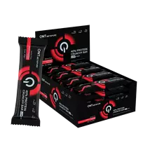 Baltyminiai batonėliai QNT 40% Protein Crunchy, braškinis, 65 g x 12 vnt.