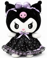 Kuromi pliušinis žaislas su kaspinėliu ir suknele, 35 cm