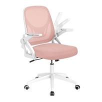 Tinklelis ergonomiška biuro kėdė su juosmens atrama, rožinė