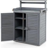 Lauko sodinimo stalas su cinkuota metaline viršutine dalimi, pilkas, Lauko sodinimo stalas su cinkuota metaline viršutine dalimi, pilkas