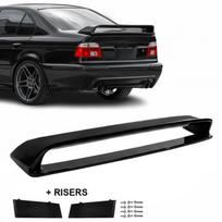 HM-style Spoileris ant Bagažinės + paaukštinimai, komplektas skirtas BMW E39 sedan, juodas blizgus