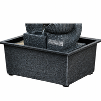 dekoratyvinis stalinis sodo fontanas su led apšvietimu 30 x 15,5 x 21 cm