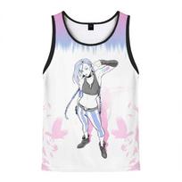 Anime League of Legends Jinx Graphic 3D Print Sleeveless Vest Harajuku Y2k Men’s Tank Tops XS