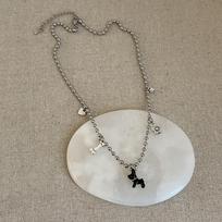 Charming Puppy Pendant Beaded Necklace: Trendy, Versatile Choker for Women's Sweet and Cool Style