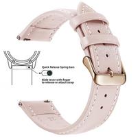 Aukščiausios kokybės natūralios odos laikrodžio apyrankė, greito atsegimo 18mm/20mm/22mm laikrodžio dirželiai, tinka Samsung Galaxy Watch, Garmin Huawei Watch 18mm