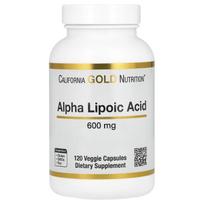 „California Gold Nutrition“, alfa lipoinė rūgštis, 600 mg, 120 vegetariškų kapsulių