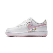 Nike Air Force 1 LV8 Floral Low top Skateboard Shoes White Pink Children Aged 3 7 Years Old CN8543-100 33.5