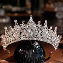 Baroque Luxury Big Water Drop Crystal Tiara Crown For Women Girls Wedding Elegant Bridal Princess Party Hair Dress Jewelry