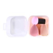 3pcs Makeup Blender Cosmetic Puff Makeup Sponge with Storage Box Foundation Powder Sponge Beauty Tool Women Make Up Accessories rožinė