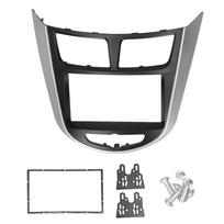 2Din Center Control DVD Fascia Navigation Panel Frame Fit for Hyundai i25SolarisAccent 20102014