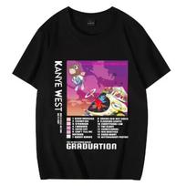 2023 Summer Hot sale Kanye West Graduation Graphics T-Shirt Men Women 90s Hip Hop streetwear Oversized 100% Cotton Unisex Tee S juoda