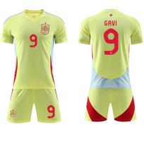 2024 Ispanijos išvykos Europos marškinėliai #19 Yamal #7 Morata #17 Nico #8 Olmo Futbolo marškinėliai 20