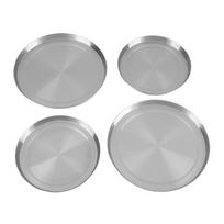 4Pcs/Set Stainless Steel Kitchen Stove Top Burner Covers Cooker Protection Round Gas Burner Covers for Home Kitchen Cooker